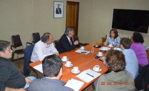 Durante la reunión técnica en dependencias de INIA Carillanca.
